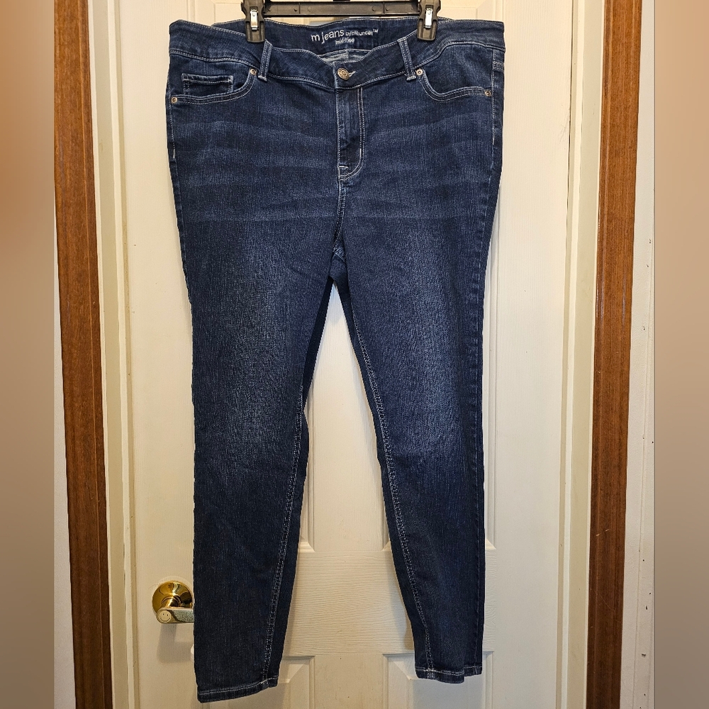 Maurices Women's Skinny Mid-Rise Blue Jeans - 18 Short